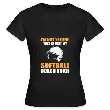 Softball Softball-Spieler - Frauen T-Shirt - Schwarz - Vorne - AI Model Female 172 dark (172cm)