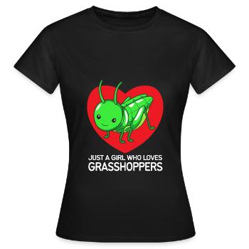 Sauterelle - T-shirt Femme - noir - Devant - AI Model Female 172 dark (172cm)