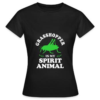 Sauterelle - T-shirt Femme - noir - Devant - AI Model Female 172 dark (172cm)