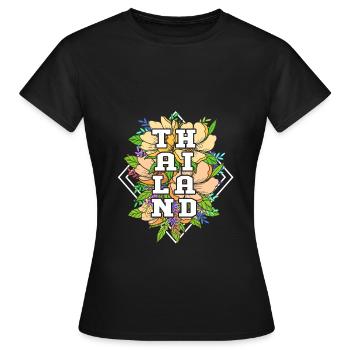 Thai - Frauen T-Shirt - Schwarz - Vorne - AI Model Female 172 dark (172cm)