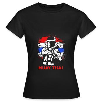 Boxe Muay Thai - T-shirt Femme - noir - Devant - AI Model Female 172 dark (172cm)