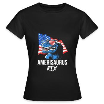 Vierter Juli Nationalfarben Nationalfeiertag USA - Frauen T-Shirt - Schwarz - Vorne - AI Model Female 172 dark (172cm)