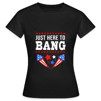 Vierter Juli Nationalfarben Nationalfeiertag USA - Frauen T-Shirt - Schwarz - Vorne - AI Model Female 172 dark (172cm)