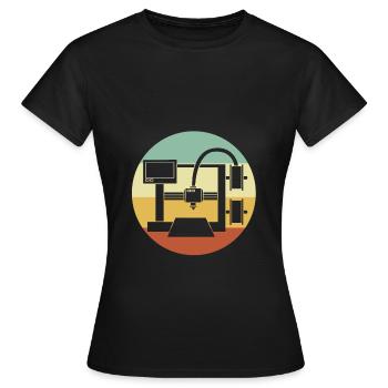 Impression 3D - T-shirt Femme - noir - Devant - AI Model Female 172 dark (172cm)