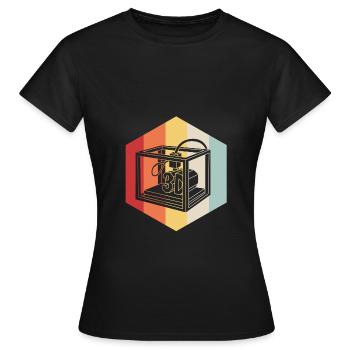 Impression 3D - T-shirt Femme - noir - Devant - AI Model Female 172 dark (172cm)