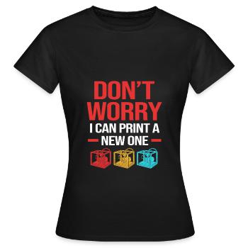 3D Druck Drucken Prototyp - Frauen T-Shirt - Schwarz - Vorne - AI Model Female 172 dark (172cm)