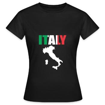 Italy - Women's T-Shirt - black - Front - AI Model Female 172 dark (172cm)