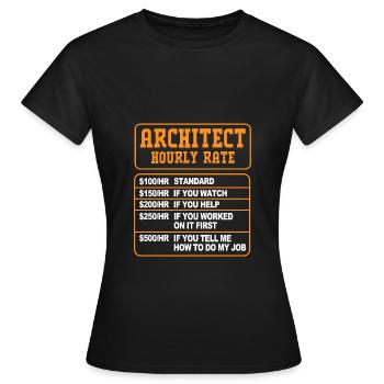 Architecture - T-shirt Femme - noir - Devant - AI Model Female 172 dark (172cm)