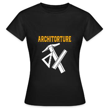 architecture - T-shirt Femme - noir - Devant - AI Model Female 172 dark (172cm)