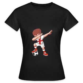 Angleterre Anglais - T-shirt Femme - noir - Devant - AI Model Female 172 dark (172cm)