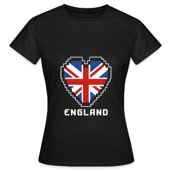 England - Women's T-Shirt - black - Front - AI Model Female 172 dark (172cm)