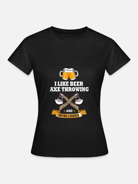 Axt Wurf - Frauen T-Shirt - Schwarz