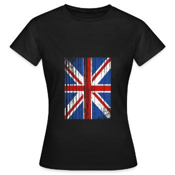 Angleterre Anglais - T-shirt Femme - noir - Devant - AI Model Female 172 dark (172cm)