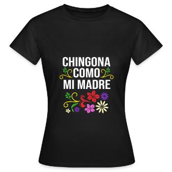 Latina Maman Latino - T-shirt Femme - noir - Devant - AI Model Female 172 dark (172cm)