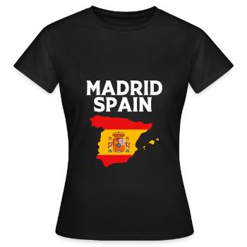 Espagne - T-shirt Femme - noir - Devant - AI Model Female 172 dark (172cm)