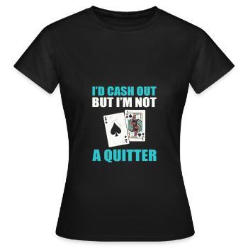 Blackjack Black Jack Casino Glücksspiel - Frauen T-Shirt - Schwarz - Vorne - AI Model Female 172 dark (172cm)
