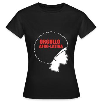 Afro Latina - Frauen T-Shirt - Schwarz - Vorne - AI Model Female 172 dark (172cm)