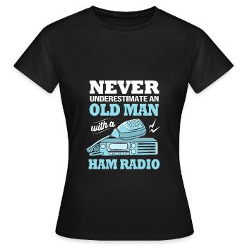 Amateurfunk Radio Antenne - Frauen T-Shirt - Schwarz - Vorne - AI Model Female 172 dark (172cm)
