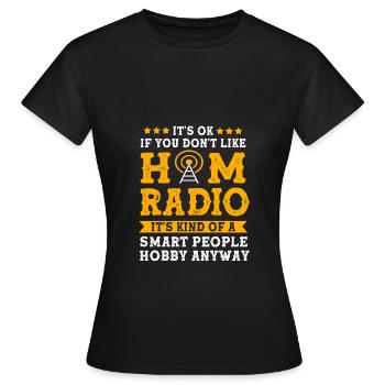 Amateurfunk Radio Antenne - Frauen T-Shirt - Schwarz - Vorne - AI Model Female 172 dark (172cm)