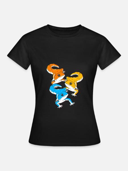 Leopard Gecko - Frauen T-Shirt - Schwarz