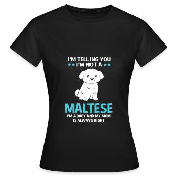 Maltais - T-shirt Femme - noir - Devant - AI Model Female 172 dark (172cm)
