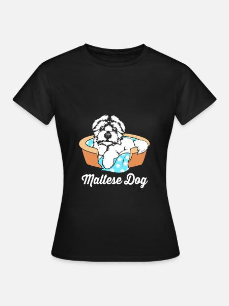 Malteser Hund - Frauen T-Shirt - Schwarz