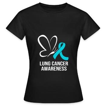 Lungenkrebs-Überlebender Krebs Lunge - Frauen T-Shirt - Schwarz - Vorne - AI Model Female 172 dark (172cm)