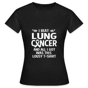 Poumon survivant du cancer du poumon - T-shirt Femme - noir - Devant - AI Model Female 172 dark (172cm)