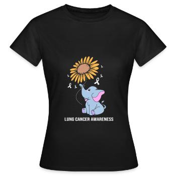 Cancer du poumon - T-shirt Femme - noir - Devant - AI Model Female 172 dark (172cm)