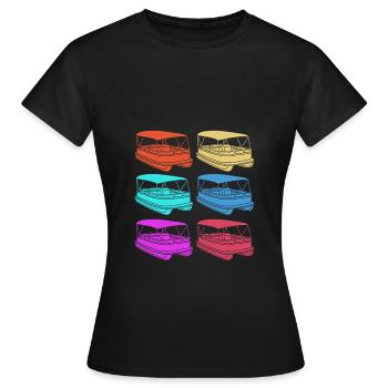 Bateau ponton Bateau Bateaux - T-shirt Femme - noir - Devant - AI Model Female 172 dark (172cm)