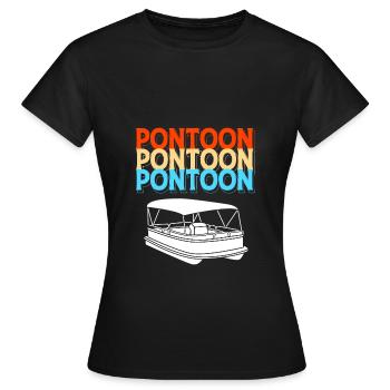 Bateau ponton Bateau Bateaux - T-shirt Femme - noir - Devant - AI Model Female 172 dark (172cm)