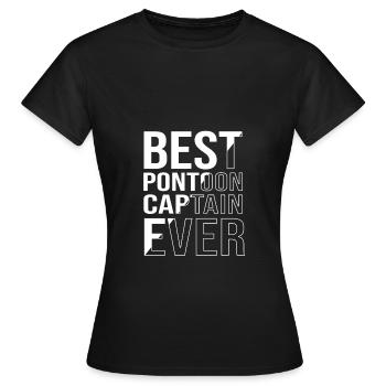 Pontoon Boat Boat Boats - Women's T-Shirt - black - Front - AI Model Female 172 dark (172cm)