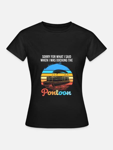Pontonboot Boot Boote - Frauen T-Shirt - Schwarz
