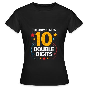 20e anniversaire Dix ans de naissance Date de naissance Date de naissance - T-shirt Femme - noir - Devant - AI Model Female 172 dark (172cm)