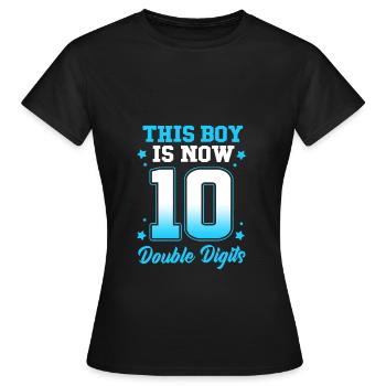 19e anniversaire Dix ans de naissance Date de naissance Date de naissance - T-shirt Femme - noir - Devant - AI Model Female 172 dark (172cm)