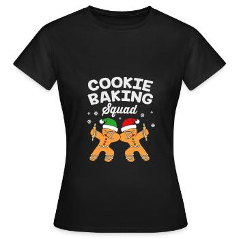 Lebkuchenmann Lebkuchenherz Lebkuchen Naschen - Frauen T-Shirt - Schwarz - Vorne - AI Model Female 172 dark (172cm)