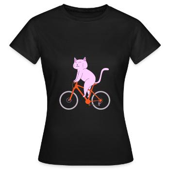 Mountainbike Mountainbiken Mountainbiker - Frauen T-Shirt - Schwarz - Vorne - AI Model Female 172 dark (172cm)