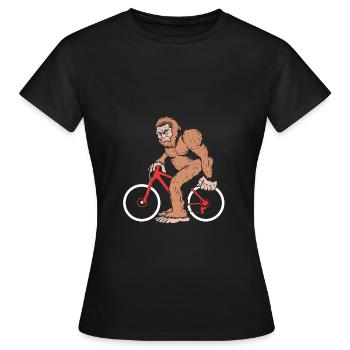 Mountainbike Mountainbiken Mountainbiker - Frauen T-Shirt - Schwarz - Vorne - AI Model Female 172 dark (172cm)
