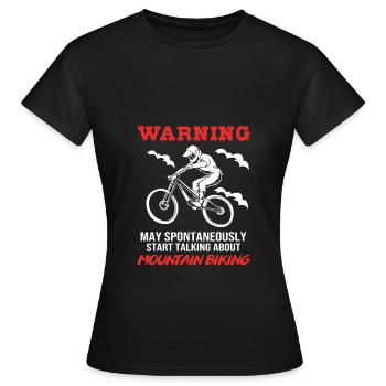 Mountainbike Mountainbiken Mountainbiker - Frauen T-Shirt - Schwarz - Vorne - AI Model Female 172 dark (172cm)