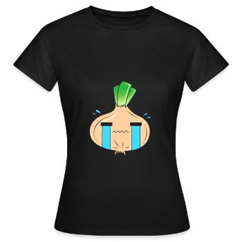 Zwiebel - Frauen T-Shirt - Schwarz - Vorne - AI Model Female 172 dark (172cm)