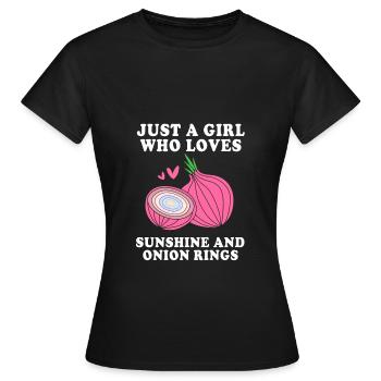 oignon - T-shirt Femme - noir - Devant - AI Model Female 172 dark (172cm)