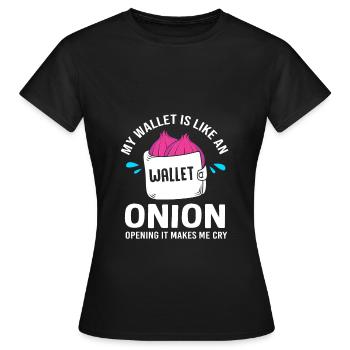 Oignon - T-shirt Femme - noir - Devant - AI Model Female 172 dark (172cm)