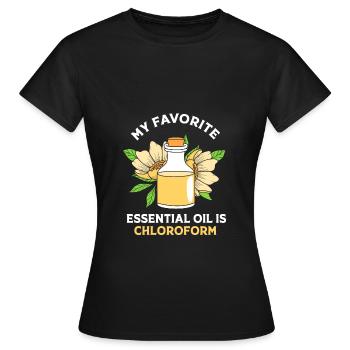 Huile essentielle - T-shirt Femme - noir - Devant - AI Model Female 172 dark (172cm)