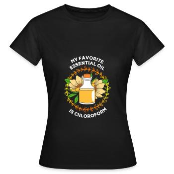 Huile essentielle - T-shirt Femme - noir - Devant - AI Model Female 172 dark (172cm)