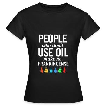 Huile essentielle - T-shirt Femme - noir - Devant - AI Model Female 172 dark (172cm)