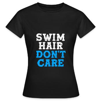 Swimming Swimmers Swimming Pool Swimming Instructors - Women's T-Shirt - black - Front - AI Model Female 172 dark (172cm)