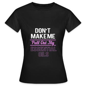 Huile essentielle - T-shirt Femme - noir - Devant - AI Model Female 172 dark (172cm)