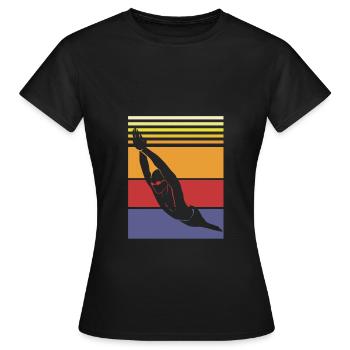 Swimming Swimmers Swimming Pool Swimming Instructors - Women's T-Shirt - black - Front - AI Model Female 172 dark (172cm)