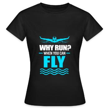 Swimming Swimmers Swimming Pool Swimming Instructors - Women's T-Shirt - black - Front - AI Model Female 172 dark (172cm)