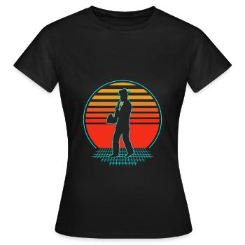 Saxophoniste saxophoniste - T-shirt Femme - noir - Devant - AI Model Female 172 dark (172cm)